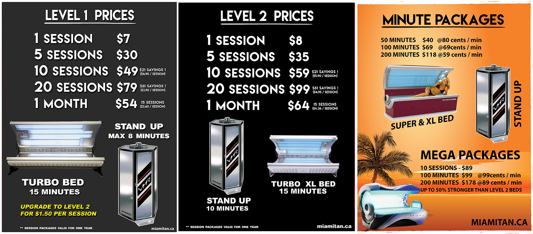 Miami Tanning » PACKAGES